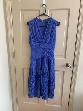 Adrianna Papell Royal Blue/Purple Womens Size 8 Formal Dress Cocktail Dress